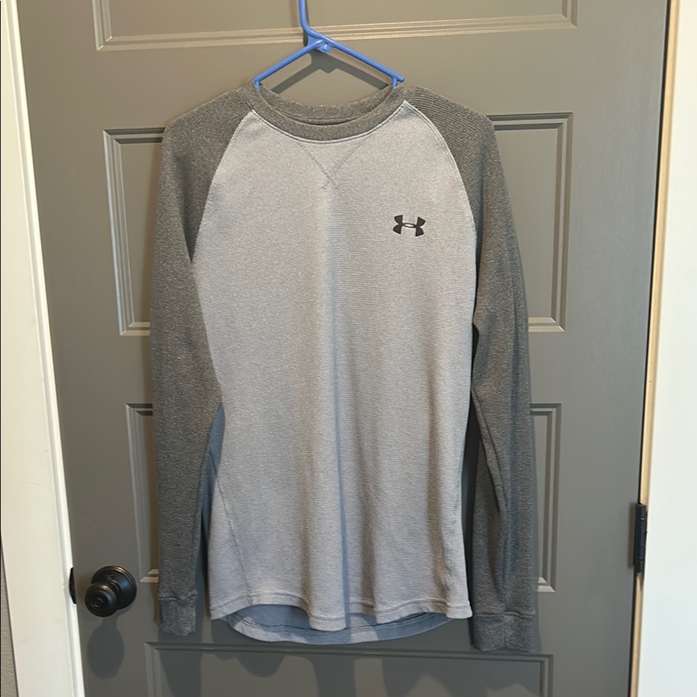 Under Armour Gray Long Sleeve waffle weave Shirt